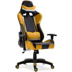 Reduzierte Gelbe Ergonomische Bürostühle & orthopädische Bürostühle  aus Leder mit Armlehne Breite 50-100cm, Höhe 50-100cm, Tiefe 50-100cm 