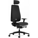 Schwarze Ergonomische Bürostühle & orthopädische Bürostühle  aus Stoff mit verstellbarer Rückenlehne 