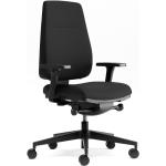 Schwarze Ergonomische Bürostühle & orthopädische Bürostühle  aus Stoff mit verstellbarer Rückenlehne 