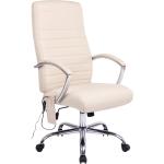 Cremefarbene Ergonomische Bürostühle & orthopädische Bürostühle  aus Stoff mit Massagefunktion Breite 50-100cm, Höhe 0-50cm, Tiefe 0-50cm 