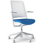 Hellblaue Nowy Styl Bürostühle & Schreibtischstühle mit Armlehne 