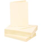 Cremefarbene Buttinette Klappkarten & Faltkarten DIN A6 aus Papier 25-teilig 