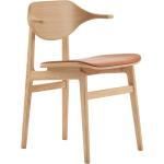 Hellbraune Skandinavische NORR11 Designer Stühle aus Massivholz mit Armlehne 