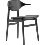 Anthrazitfarbene Skandinavische NORR11 Designer Stühle aus Massivholz mit Armlehne 