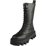 Reduzierte Schwarze Buffalo High Top Sneaker & Sneaker Boots mit Schnürsenkel aus Kunstleder für Damen Größe 39 