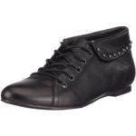 Schwarze Business Buffalo London Derby Schuhe mit Schnürsenkel für Damen Größe 42 