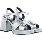 Silberne Buffalo High Heels & Stiletto-Pumps aus Kunstleder für Damen Größe 41 