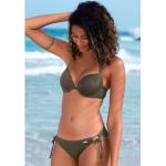Olivgrüne Buffalo Push Up Bikinis ohne Verschluss gepolstert für Damen Größe XS 