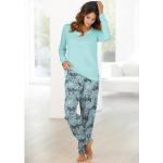 Mintgrüne Buffalo Damenschlafanzüge & Damenpyjamas aus Baumwolle Größe XS 