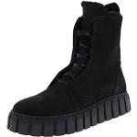 Schwarze Buffalo High Top Sneaker & Sneaker Boots aus Kunstfell für Damen 