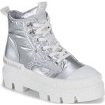 Reduzierte Silberne Buffalo High Top Sneaker & Sneaker Boots für Damen Größe 39 mit Absatzhöhe 3cm bis 5cm 