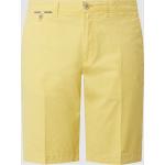 Reduzierte Gelbe Bugatti Chino-Shorts aus Baumwolle für Herren Übergrößen 