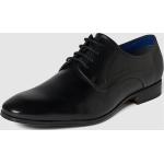 Schwarze Business Bugatti Mattia Derby Schuhe mit Schnürsenkel aus Leder für Herren Größe 46 