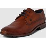 Braune Business Bugatti Derby Schuhe mit Schnürsenkel aus Leder für Herren Größe 41 