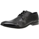 Reduzierte Schwarze Business Bugatti Derby Schuhe mit Schnürsenkel aus Leder leicht für Herren Größe 46 