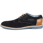 Dunkelblaue Business Bugatti Derby Schuhe mit Schnürsenkel aus Glattleder leicht für Herren Größe 42 