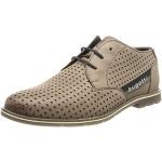 Graue Business Bugatti Runde Hochzeitsschuhe & Oxford Schuhe mit Schnürsenkel aus Leder für Herren Größe 40 