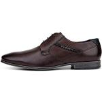 Braune Business Bugatti Morino Hochzeitsschuhe & Oxford Schuhe mit Schnürsenkel aus Leder für Herren Größe 46 