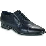 Reduzierte Marineblaue Business Bugatti Derby Schuhe aus Leder für Herren Größe 41 