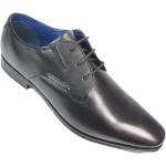 Schwarze Business Bugatti Morino Derby Schuhe mit Schnürsenkel aus Textil für Herren Größe 48 