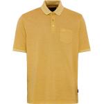Gelbe Unifarbene Bugatti Shirts mit Tasche für Herren Größe M 