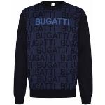 Marineblaue Fischgrät Bugatti Rundhals-Ausschnitt Rundhals-Pullover für Herren Größe 4 XL für den für den Herbst 