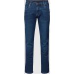 Hellblaue Unifarbene Bugatti Slim Fit Jeans mit Reißverschluss aus Baumwollmischung für Herren Größe XXL Weite 34, Länge 30 