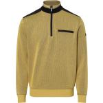 Gelbe Unifarbene Bugatti Herrensweatshirts aus Baumwollmischung Größe 3 XL 