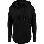 Schwarze Oversize Build your Brand Damensweatshirts mit Reißverschluss aus Baumwolle mit Kapuze Größe M 