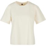 Sandfarbene Oversize Build your Brand T-Shirts aus Baumwolle für Damen Größe S 