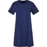 Marineblaue Kurzärmelige Build your Brand Shirtkleider aus Baumwolle für Damen Größe XXL 