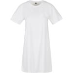 Weiße Kurzärmelige Build your Brand Mini Shirtkleider aus Baumwolle für Damen Größe L 