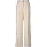 Reduzierte Cremefarbene Loose Fit Basler Bundfaltenhosen mit Reißverschluss aus Polyester maschinenwaschbar für Damen Größe XL 