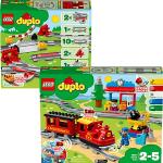 Bundle: LEGO® DUPLO 10874 Dampfeisenbahn + 10882 Eisenbahn Schienen