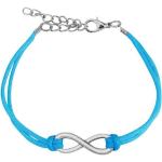 Blaue Elegante Infinity Armbänder & Unendlich Armbänder poliert aus Leder für Herren 1-teilig 
