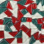 Rosa Quadratische Mosaik Wandfliesen aus Kristall 