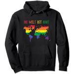 Schwarze Motiv LGBT Bi Pride Herrenhoodies & Herrenkapuzenpullover Größe S 