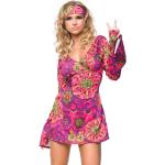Bunte Leg Avenue V-Ausschnitt Hippie-Kostüme & 60er Jahre Kostüme für Damen 