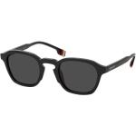 Schwarze Burberry Runde Runde Sonnenbrillen aus Kunststoff für Herren 