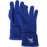 Reduzierte Blaue Bestickte Burberry Strick-Handschuhe aus Polyamid für Herren Größe S für den für den Winter 