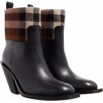 Reduzierte Schwarze Burberry Ankle Boots & Klassische Stiefeletten aus Leder für Damen Größe 37 