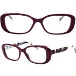 Bordeauxrote Burberry Quadratische Brillenfassungen für Damen 