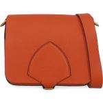 Reduzierte Orange Unifarbene Burberry Lederhandtaschen mit Innentaschen für Damen 