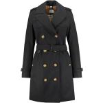 Schwarze Elegante Burberry Trenchcoats mit Schnalle aus Leder für Damen Größe M für den für den Herbst 