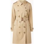 Beige Unifarbene Burberry Trenchcoats mit Gürtel aus Baumwolle für Damen Größe S 