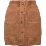 Reduzierte Braune Burberry Mini High Waist Röcke & Taillenröcke für Damen Größe S 