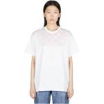 Reduzierte Weiße Burberry T-Shirts aus Baumwolle für Damen Größe L 