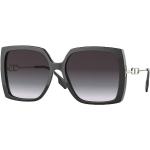 Schwarze Burberry Quadratische Kunststoffsonnenbrillen für Damen 