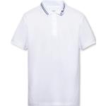 Weiße Bestickte Kurzärmelige Burberry Bio Herrenpoloshirts & Herrenpolohemden Größe XL 
