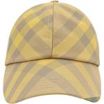 Reduzierte Gelbe Karo Burberry Snapback-Caps aus Nylon für Damen Größe L 